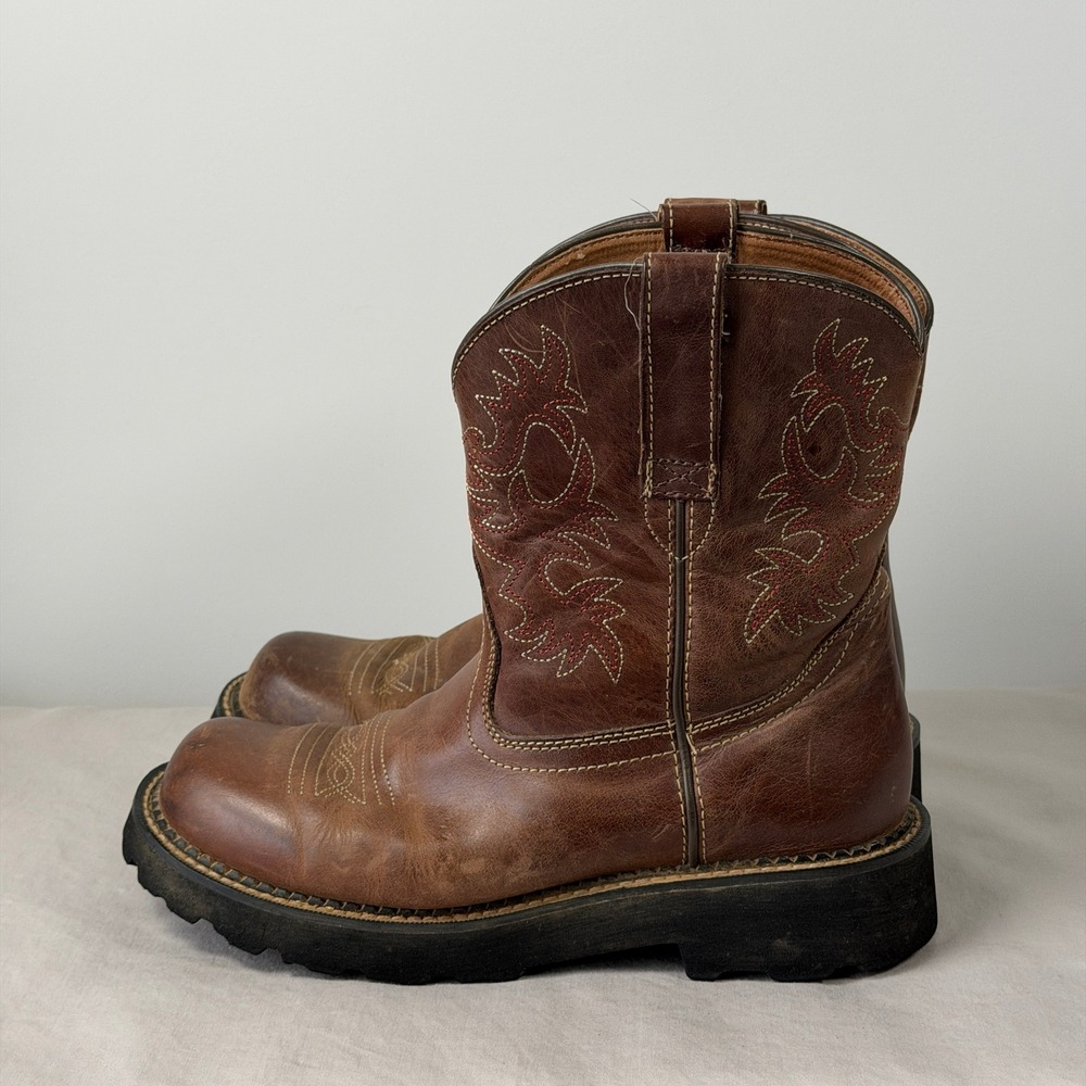 Ariat Fatbaby Heritage Brown Leather Western Boots 10001183 Womens 9B - Picture 11 of 16